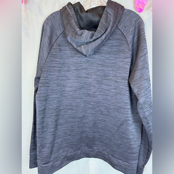 Men’s TekGear WarmTek Performance Black Heather Hooded Sweatshirt- Sz Large - Picture 3 of 6